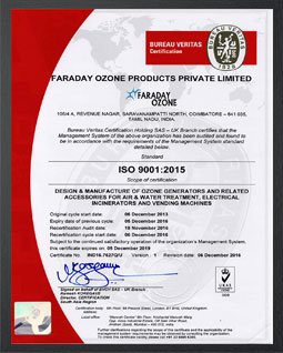 faraday-ozone-iso-certification